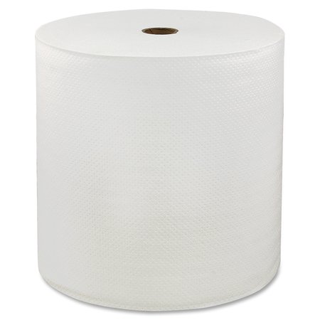 LOCOR Hardwound Paper Towels, Continuous Roll Sheets, White, 6 PK SOL46898